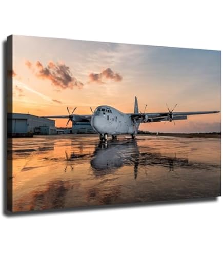 Amazon.com: A C-130 Hercules releases flares during a mission over